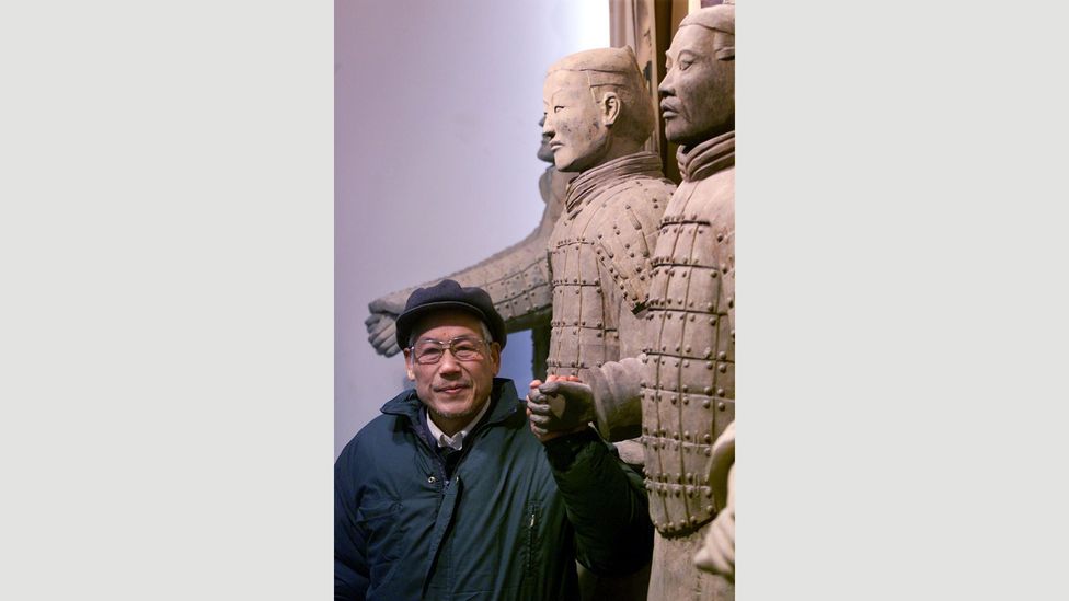 Yang Zhifa discovered three statues on his farmland in 1974. There were 7,000 more to be discovered by others (Credit: Alamy) Yang Zhifa discovered three statues on his farmland in 1974. There were 7,000 more to be discovered by others (Credit: Alamy)
