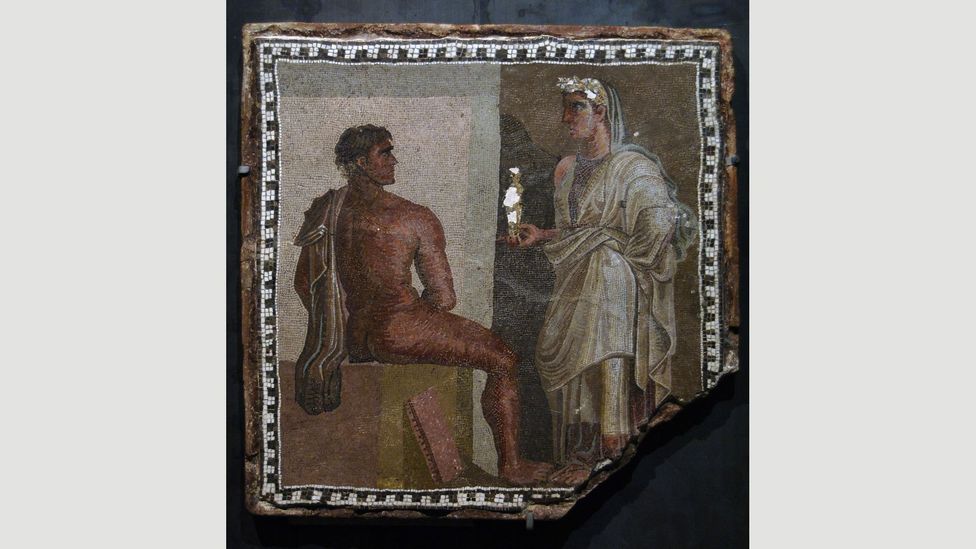 Greek drama also inspired the visual arts in ancient Greece and Rome, such as this mosaic of Orestes from Aeschylus’ trilogy The Oresteia (Credit: Alamy) Greek drama also inspired the visual arts in ancient Greece and Rome, such as this mosaic of Orestes from Aeschylus’ trilogy The Oresteia (Credit: Alamy)