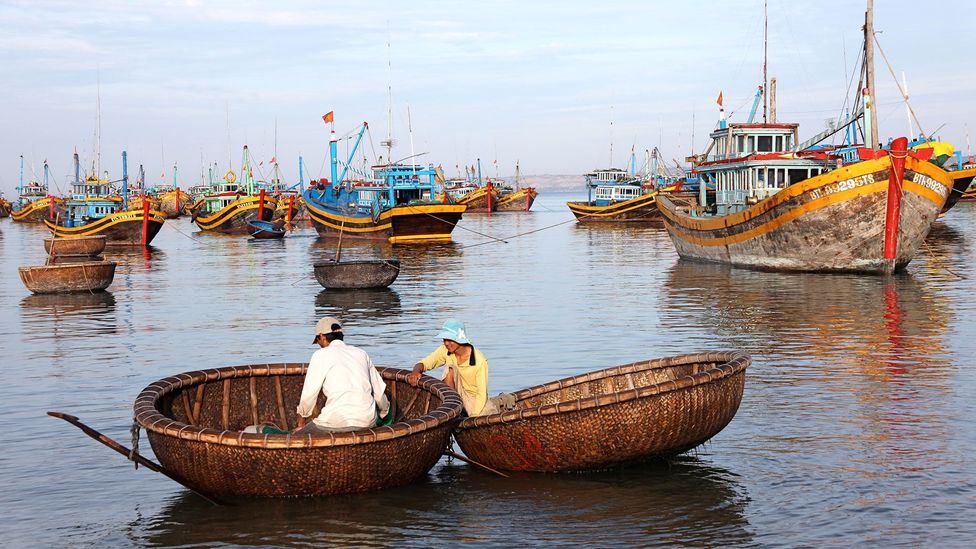 Locals fish in traditional woven boats called thuyền thúng (Credit: Martha de Jong-Lantink/Flickr) Locals fish in traditional woven boats called thuyền thúng (Credit: Martha de Jong-Lantink/Flickr)