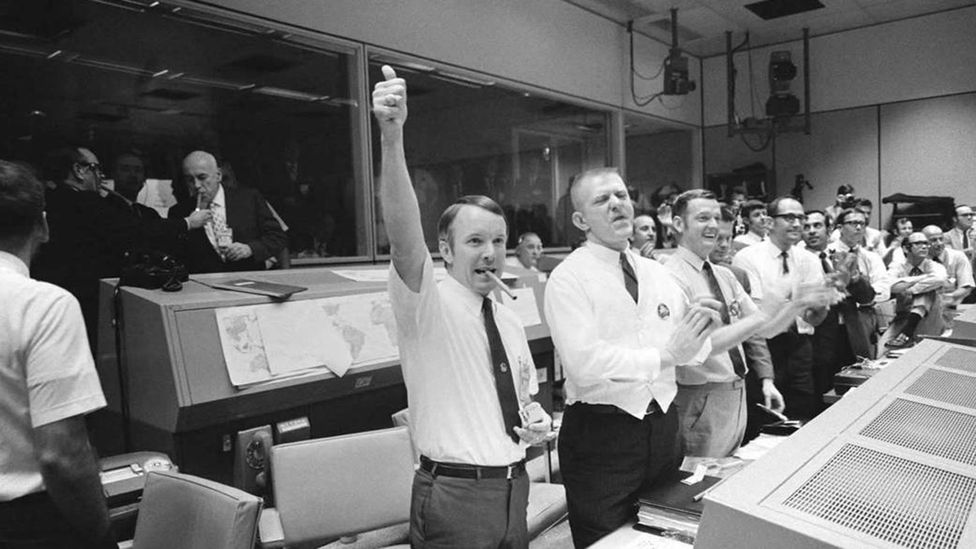 The successful rescue led to scenes of jubilation at mission control (Credit: Nasa) The successful rescue led to scenes of jubilation at mission control (Credit: Nasa)