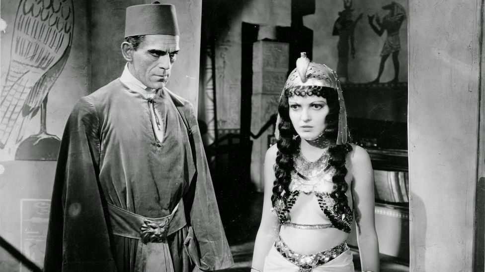 The idea of Egyptian mummies as a fearful threat to haunt one’s nightmares mostly comes from the movies, such as Karl Freund’s The Mummy starring Boris Karloff (Credit: Universal)