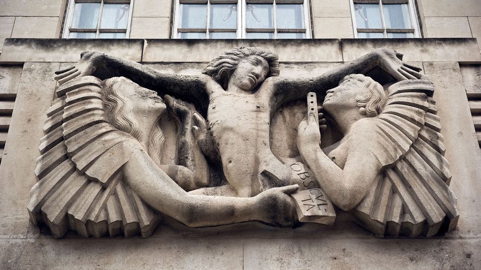 Eric Gill's prints, sculptures and reliefs helped define the Art Deco style – his Prospero and Ariel from 1932 adorns the front of the BBC's Broadcasting House (Credit: Alamy)