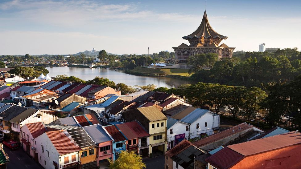 On the banks of the Sarawak River, Kuching is home to Malays, Chinese, Indians and local tribespeople (Credit: Richard l’Anson/Getty Images)