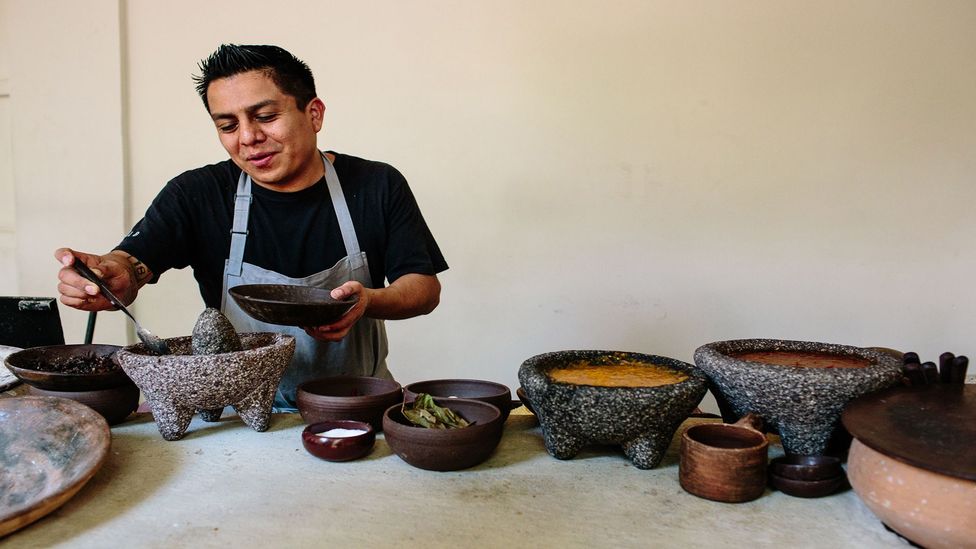 Chef Ricardo Arellano uses the ants to make a sauce flavoured with chili and avocado leaves (Credit: Nikhol Esteras)