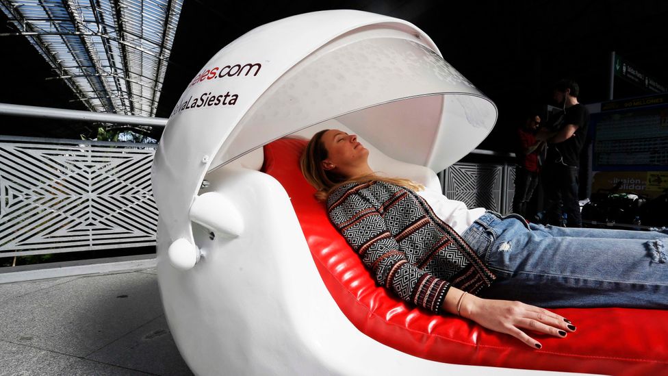 Hotels.com trialled sleep pods in Madrid’s Atocha train station in early 2017. The initiative ran under the slogan "save our siesta" (Credit: Hotels.com)