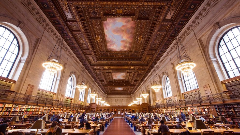 There may be a reason why people like working in large public libraries – the high ceilings can help them think creatively (Credit: Alamy) There may be a reason why people like working in large public libraries – the high ceilings can help them think creatively (Credit: Alamy)