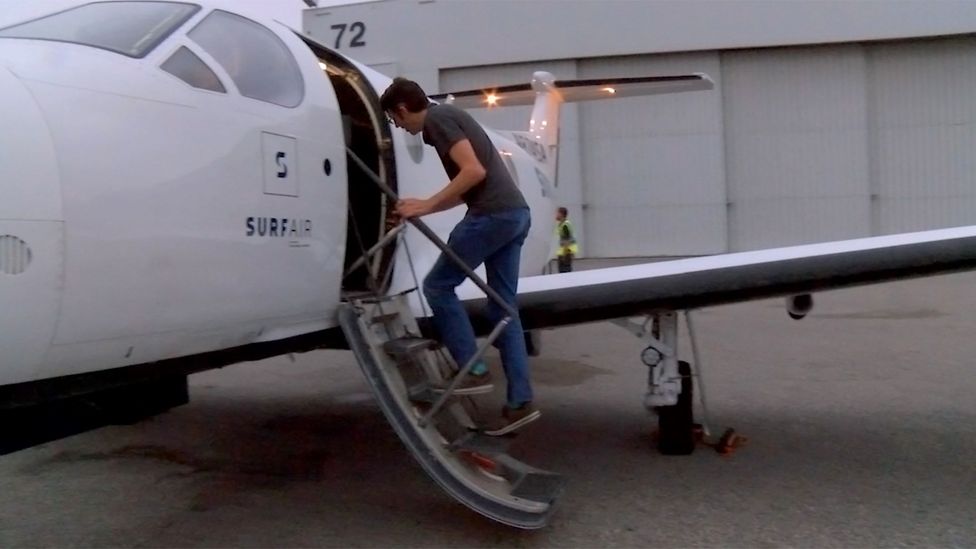 The man who takes a plane to work every day