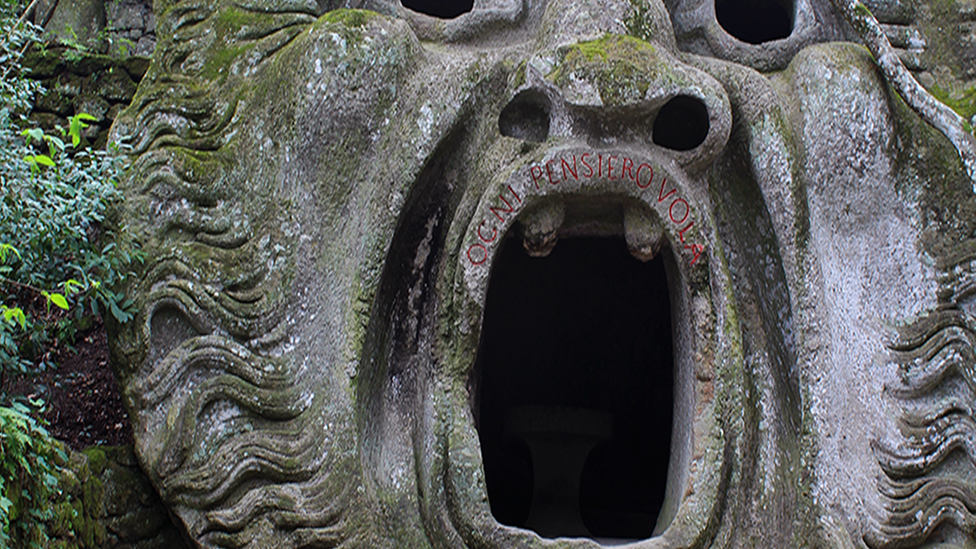 The sculpture of Orcus, his mouth agape, is perhaps the Sacro Bosco's most recognisable feature (Credit: Liz LaBrocca)