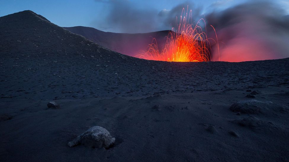 Mount Yasur, an active volcano on Tanna’s eastern side, is known to ‘faerap’ – or erupt – often (Credit: Karsten Wrobel/Alamy)