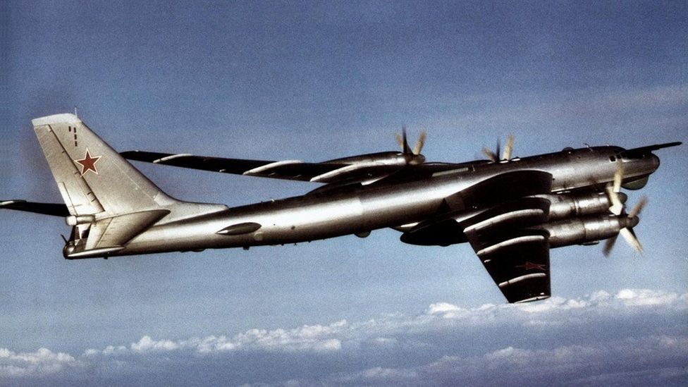 The Tsar Bomba was carried to the drop zone by a modified version of the Tu-95 'Bear' bomber (Credit: Alamy)