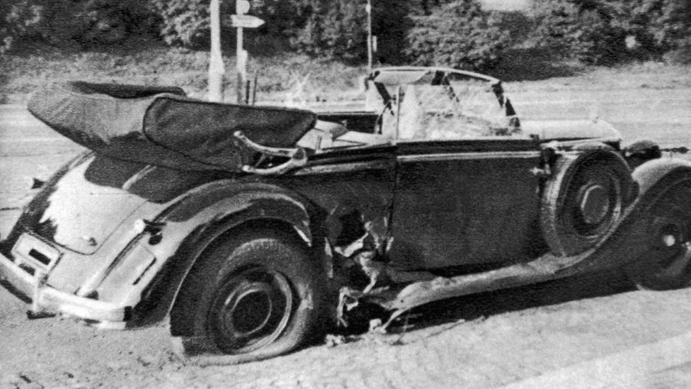 Josef Gabčík and Jan Kubiš, the soldiers selected as Heydrich’s assassins, threw an anti-tank grenade at his car (Credit: Keystone-France/Getty Images) Josef Gabčík and Jan Kubiš, the soldiers selected as Heydrich’s assassins, threw an anti-tank grenade at his car (Credit: Keystone-France/Getty Images)