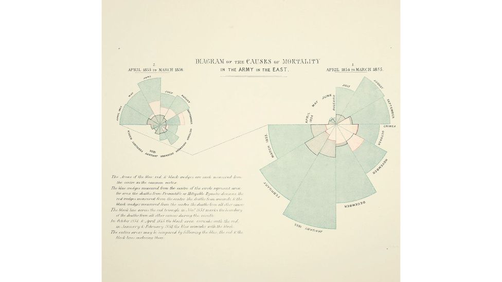 Florence Nightingale's map of soldier mortality during the Crimean War (Credit: Alamy)