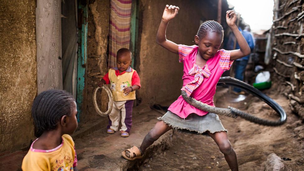 Children born in Kenyan slums have a very different life expectancy to those born in the rich cities of the West (Credit: Alamy)