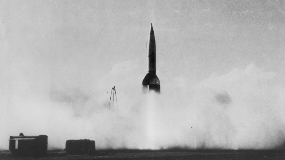 The rockets that launched the Vanguard satellites were based on the German V-2 design (Credit: Getty Images)