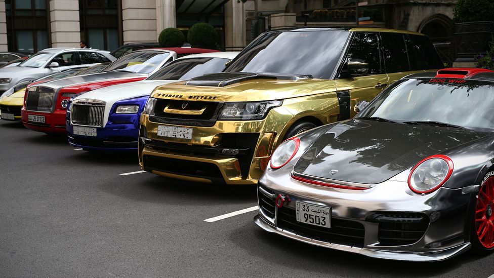 Bespoke luxury cars parked up in South West London (Credit: Getty Images)