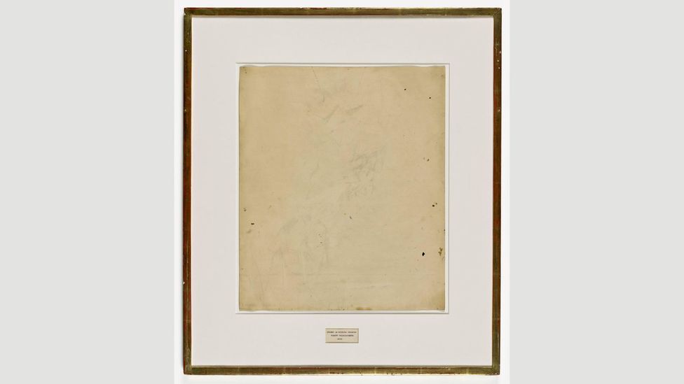 Erased de Kooning Drawing, Robert Rauschenberg, 1953 (Credit: Wikipedia)