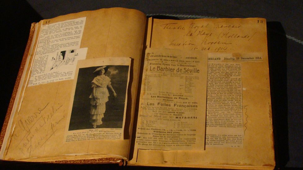 Mata Hari compiled a scrapbook, which is now on display at the Frisian Museum in her hometown of Leeuwarden in The Netherlands  (Credit: Arch/Wikimedia Commons)