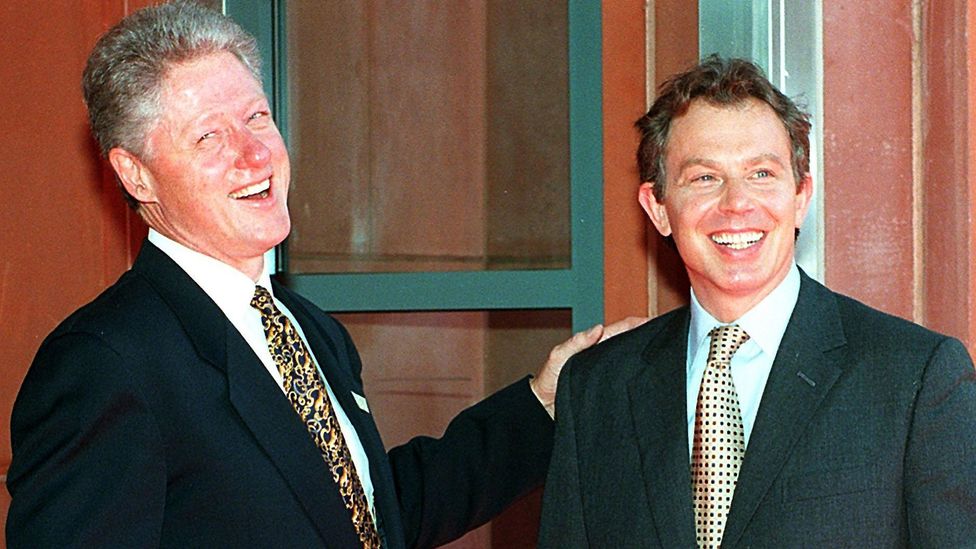 Former US President Bill Clinton and former UK Prime Minister Tony Blair in 1997 (Credit: Getty Images)