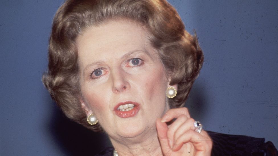 Former UK Prime Minister Margaret Thatcher used metaphors, rhetoric, contrasts, lists, moral conviction and sentiment of the collective in speeches (Credit: Getty Images)