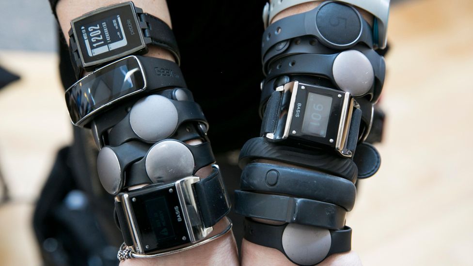 Under corporate wellness schemes, sensor-filled wristbands like FitBits and the Jawbone tracker are offered at subsidised prices, or even given out free. (Credit: Alamy) Under corporate wellness schemes, sensor-filled wristbands like FitBits and the Jawbone tracker are offered at subsidised prices, or even given out free. (Credit: Alamy)