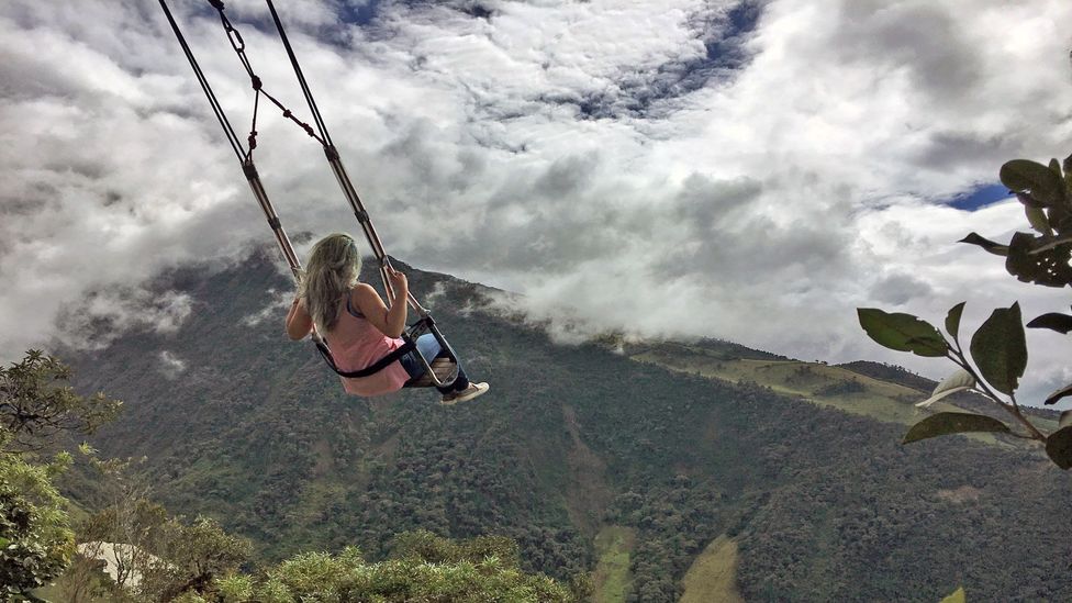 After the photo went viral, tourists started flocking to La Casa del Arbol to ride the swing (Credit: Eliot Stein)