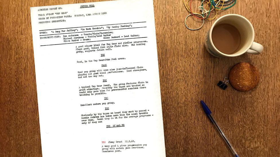 Jethro Tull's audition report (Credit: BBC Written Archives)