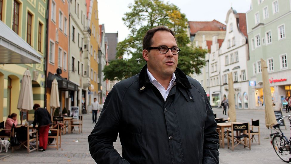 Local journalist Michael Klarner leads Illuminati-themed walking tours to educate visitors on the group’s relationship to Ingolstadt (Credit: Julie Ovgaard)