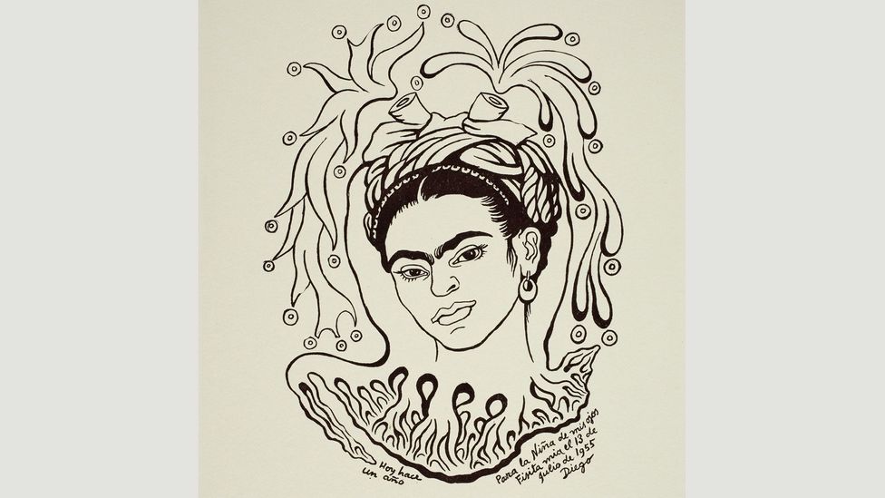 This drawing was made by Rivera a year after Kahlo's death at the age of 47 (Credit: Banco de México Diego Rivera Frida Kahlo Museums Trust, Mexico, DF/DACS 2017)