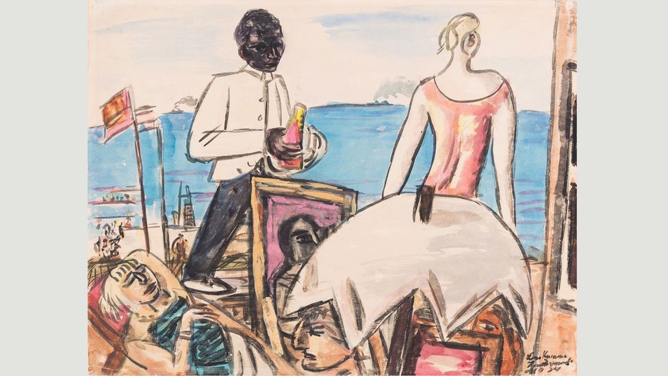 Max Beckmann was also among the artists whose work Gurlitt appreciated - Zandvoort Strandcafe (1934) pictured (Credit: Kunstmuseum Bern)