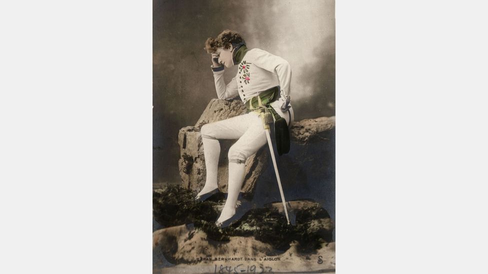 Aged 55, Bernhardt debuted the role of Napoleon II, the emperor’s son who briefly was France’s de facto ruler in 1815 – she often played male roles (Credit: P Boyer/Getty Images) Aged 55, Bernhardt debuted the role of Napoleon II, the emperor’s son who briefly was France’s de facto ruler in 1815 – she often played male roles (Credit: P Boyer/Getty Images)