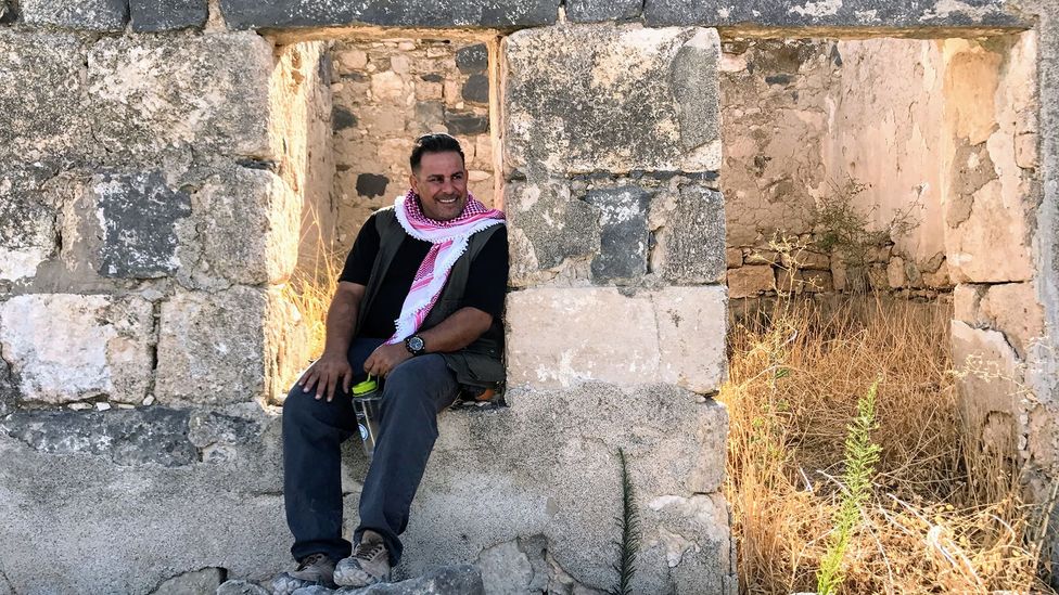 Ahmad Alomari grew up in a home made from the stones of Roman ruins (Credit: Sunny Fitzgerald) Ahmad Alomari grew up in a home made from the stones of Roman ruins (Credit: Sunny Fitzgerald)