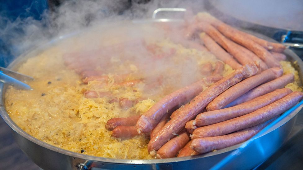 Neil MacGregor: “Wurst, like beer, defines Germany’s cities and regions” (Credit: Danita Delimont/Alamy) Neil MacGregor: “Wurst, like beer, defines Germany’s cities and regions” (Credit: Danita Delimont/Alamy)