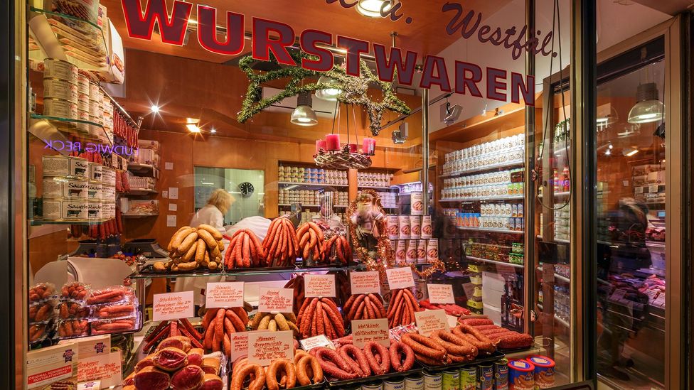 Each German citizen consumes 52.1kg of pork per year (Credit: Bogomyako/Alamy) Each German citizen consumes 52.1kg of pork per year (Credit: Bogomyako/Alamy)