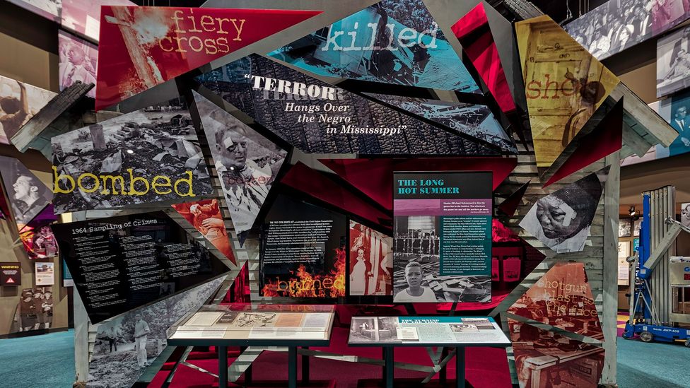 The museum directly addresses the violence associated with the civil rights movement (Credit: Mississippi Civil Rights Museum) The museum directly addresses the violence associated with the civil rights movement (Credit: Mississippi Civil Rights Museum)