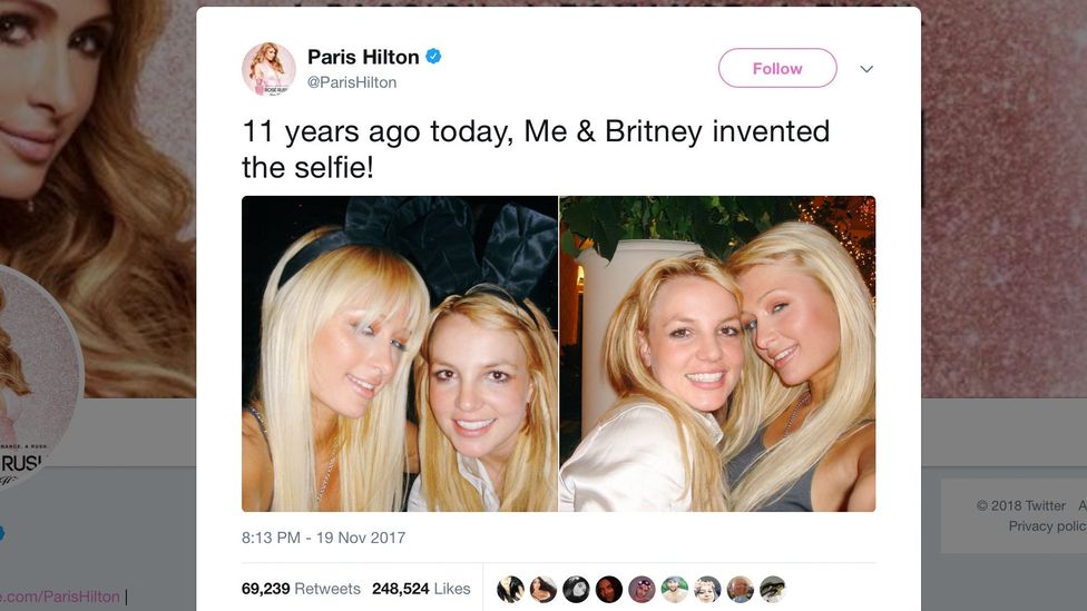 Paris Hilton claims that a photo she took of herself with Britney Spears in 2006 was the invention of the selfie (Credit: Paris Hilton)