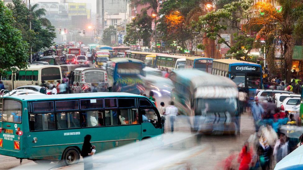 Numbeo ranks Nairobi's traffic as the second worst in the world, only better than Kolkata, India. Nairobians spend an average of 62.44 minutes in traffic. (Credit: Alamy) Numbeo ranks Nairobi's traffic as the second worst in the world, only better than Kolkata, India. Nairobians spend an average of 62.44 minutes in traffic. (Credit: Alamy)
