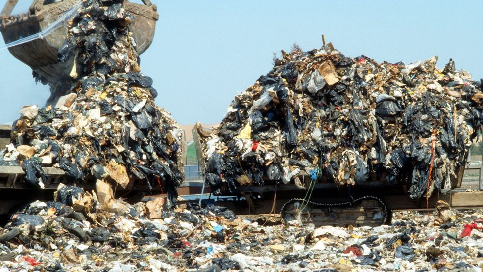 At its peak Fresh Kills landfill on Staten Island, New York, was receiving about 26,000 tonnes of junk every day (Credit: Alamy) At its peak Fresh Kills landfill on Staten Island, New York, was receiving about 26,000 tonnes of junk every day (Credit: Alamy)