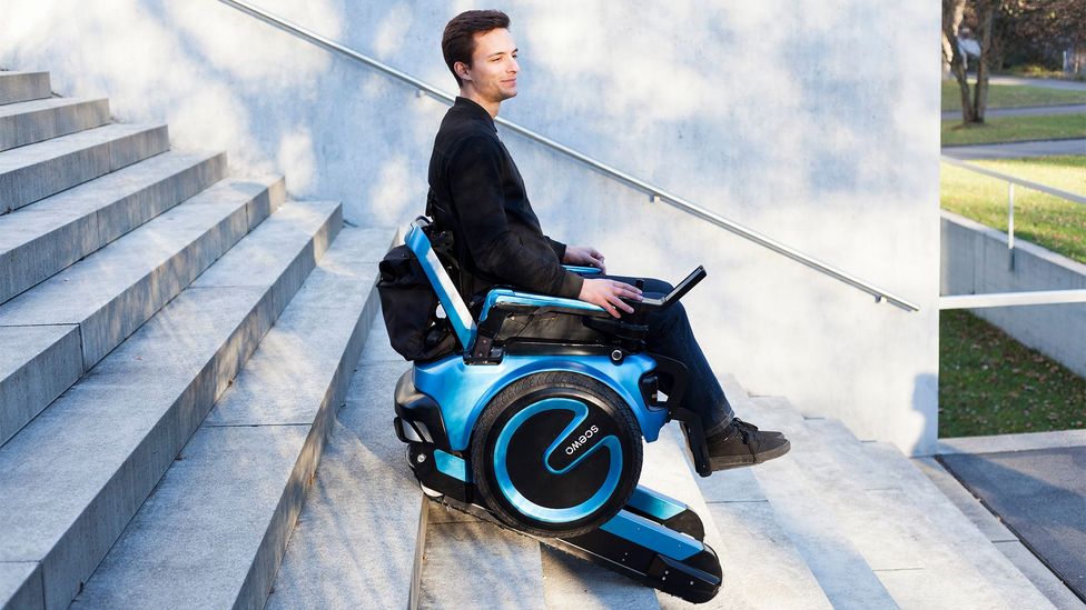 The student-led, award-winning Scewo stair climbing wheelchair is destined to revolutionise the mobility industry and be a game-changer for many disabled people (Credit: Scewo)