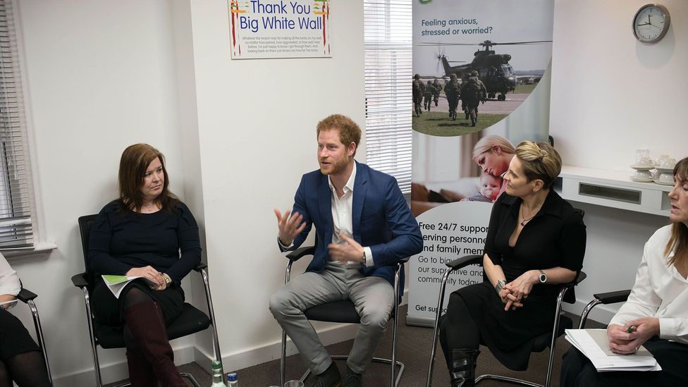 Last year, Prince Harry visited Big White Wall, an online mental health service in London (Credit: Getty Images) Last year, Prince Harry visited Big White Wall, an online mental health service in London (Credit: Getty Images)