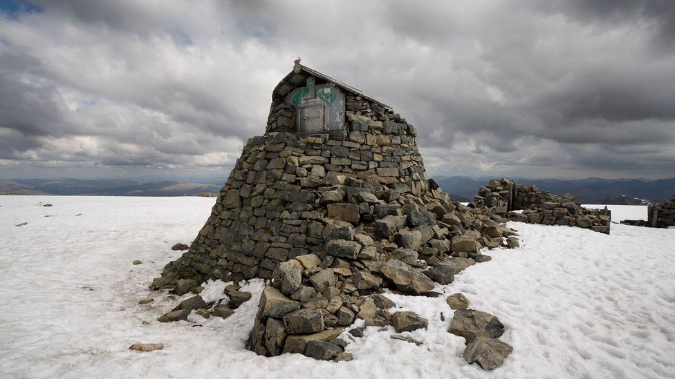 From 1883 to 1904, a few hardy individuals lived year-round in a small stone hut, making hourly recordings of the weather atop Ben Nevis (Credit: AJSmountains/Alamy) From 1883 to 1904, a few hardy individuals lived year-round in a small stone hut, making hourly recordings of the weather atop Ben Nevis (Credit: AJSmountains/Alamy)