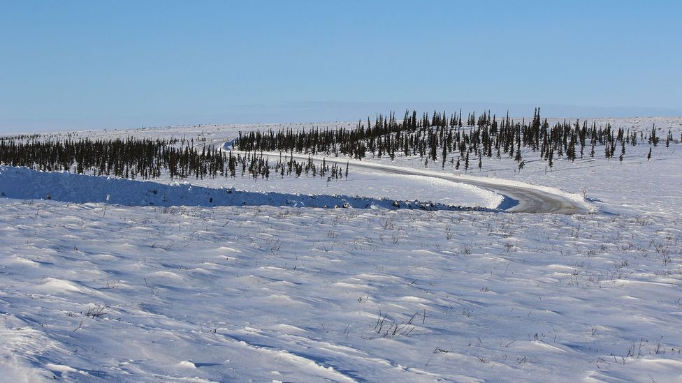 The highway opens Tuktoyaktuk year round to visitors, providing an opportunity for progress and possibility (Credit: Mike MacEacheran)