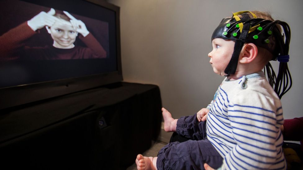 This futuristic-looking cap allows scientists to peer into babies' brains to see how they process encounters with others This futuristic-looking cap allows scientists to peer into babies' brains to see how they process encounters with others