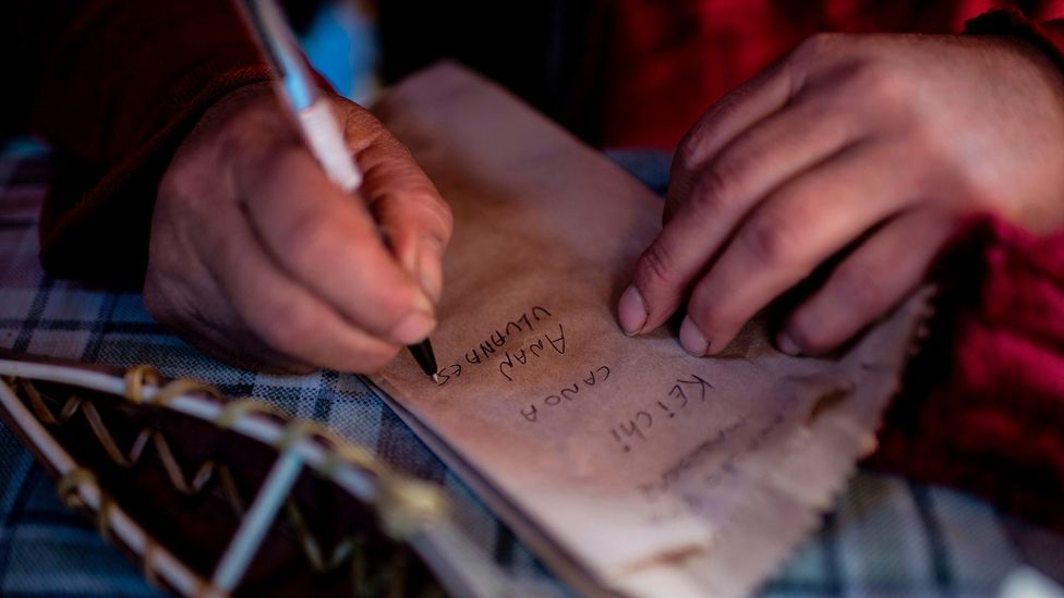 Calderon has been working with linguists to preserve the Yaghan language (Credit: MARTIN BERNETTI/Getty Images)