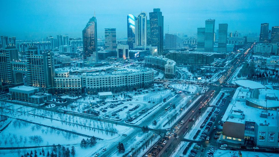 Russian is the language of choice in Kazakhstan's cities, such as the capital Astana (Credit: Taylor Weidman)