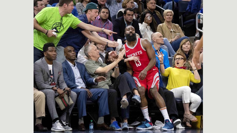 Taken at a game between the Houston Rockets and the Minnesota Timberwolves, this photo has been likened to art (Credit: Carlos Gonzalez/Minneapolis Star Tribune via ZUMA Wire)