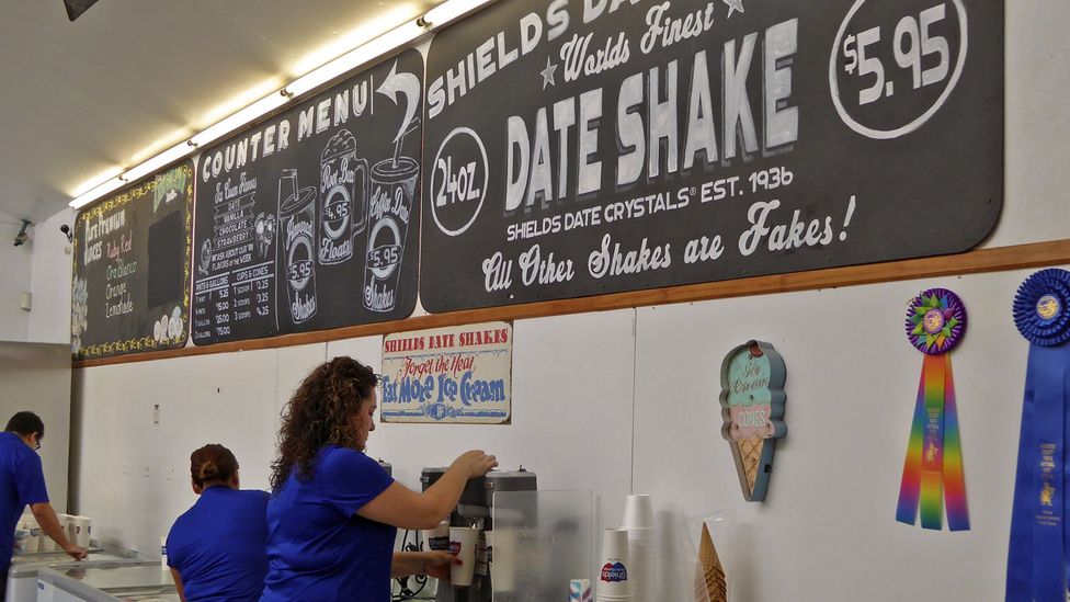 After its invention in the late 1920s, the date shake won rave reviews across the Western US (Credit: Larry Bleiberg)