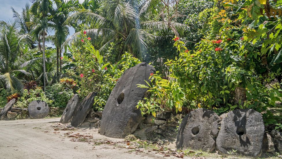 Hundreds of large stone discs can be found across the Micronesian island of Yap (Credit: Robert Michael Poole)