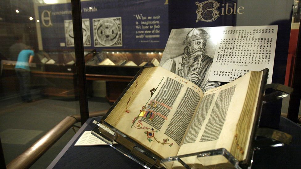 Of the 150 to 180 Bibles Gutenberg originally printed, only 48 remain in the world today (Credit: Ann Johansson/Getty Images)