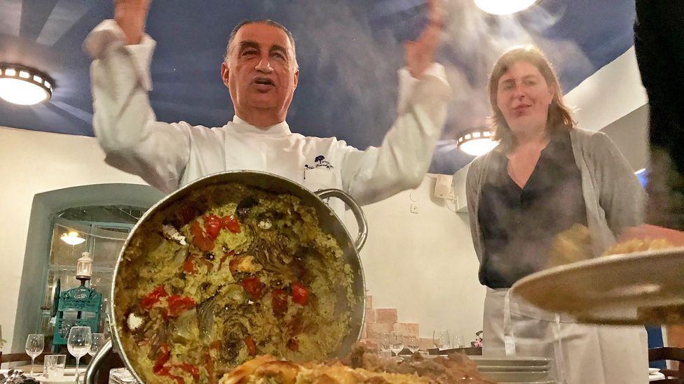 Chef Moshe Basson believes Israeli cuisine is less about recipes than it is about reliving memories (Credit: Shira Rubin)