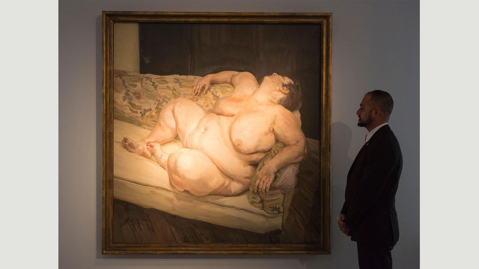 Benefits Supervisor Resting (1994) has been described as 'a triumph of the human spirit, showcasing Freud's love of the human body' (Credit: Alamy)